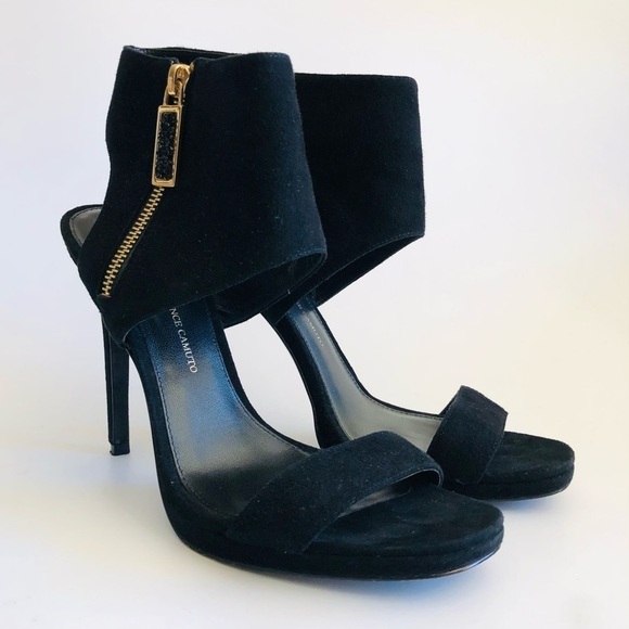 Vince Camuto Signature Shaylee Suede Cuff Stiletto Sandals - Picture 4 of 15